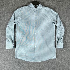 HUGO BOSS Men's Sharp Fit Plaid Dress Shirt Long Sleeve‎ Button Up Size 16 32/33